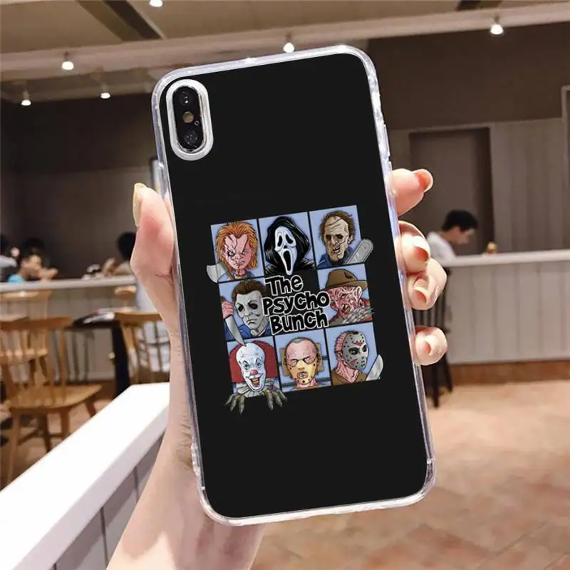 

Horror Prison Movies Phone Case Transparent for iPhone 6 7 8 11 12 s mini pro X XS XR MAX Plus