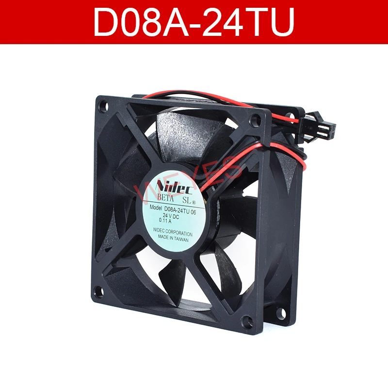 Оригинальный для Nidec D08A-24TU 80*80*25 06 DC 24V 0.11A 2 провода ABB преобразование частоты