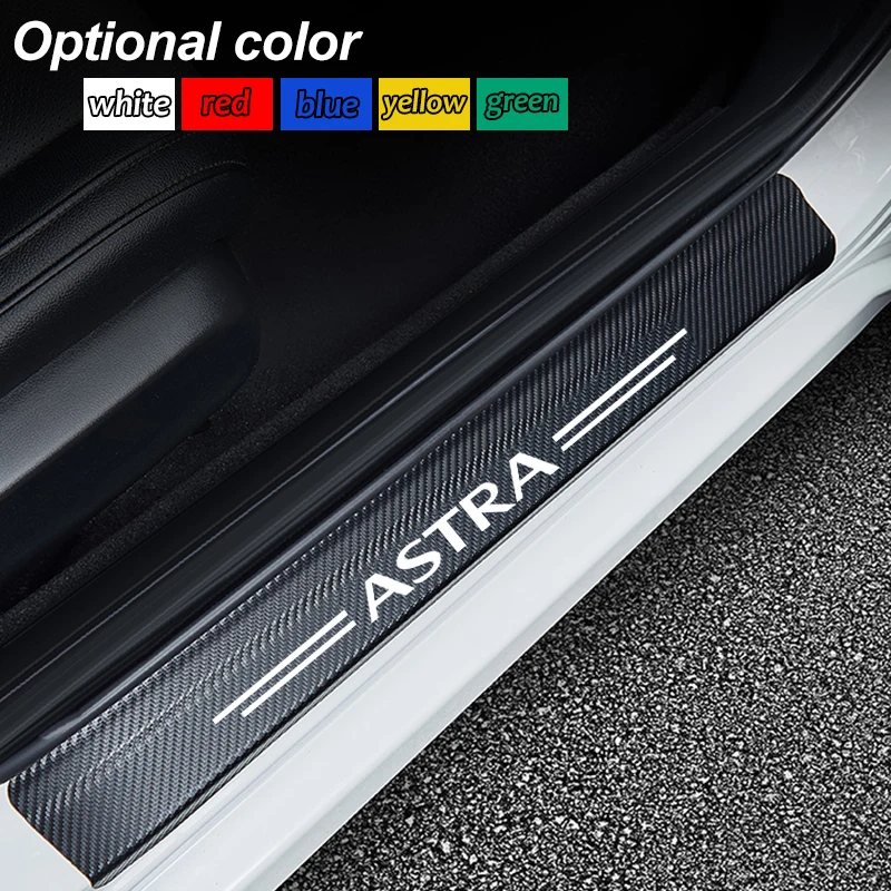 4 шт. двери автомобиля углеродного волокна накладка наклейка анти ногами Защита