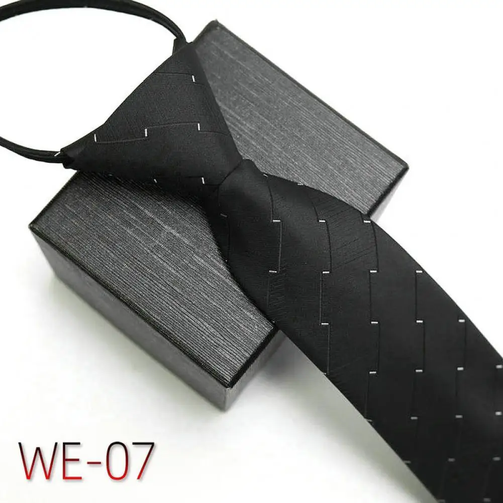 

Popular Wedding Tie Exquisite Zipper Wear-resistant Striped Zipper Tie