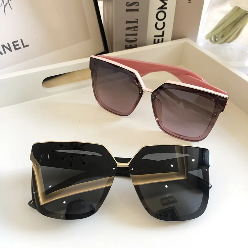 

women's polarized square sunglasses luxury brand oversized black shades flat lens male female fashion driving glasses oculos
