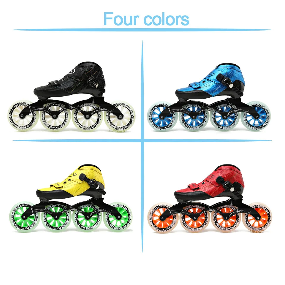 JK ZICO скоростные роликовые коньки из углеродного волокна профессиональные 4 колеса гоночные коньки для детей и взрослых Patins роликовые коньки SH48