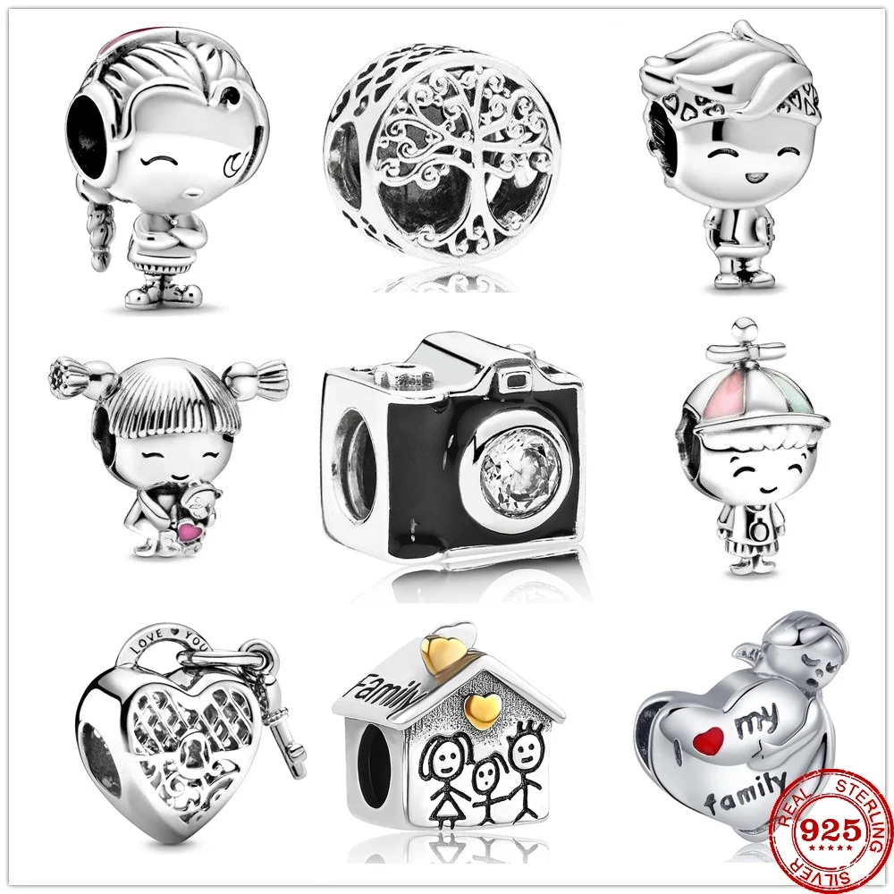 Новые милые бусины в виде сердца с имитацией дерева для мальчиков и девочек