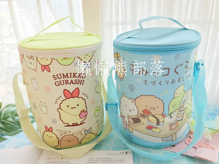 

Sumikko gurashi Fashion Portable Plush Lunch Bags Cartoon Picnic Bag Food Box Tote Storage For Women Girls Kids NEW