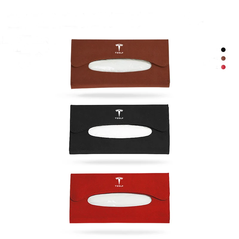 Автомобильная коробка для салфеток с солнцезащитным козырьком Tesla Model 3 S X Y