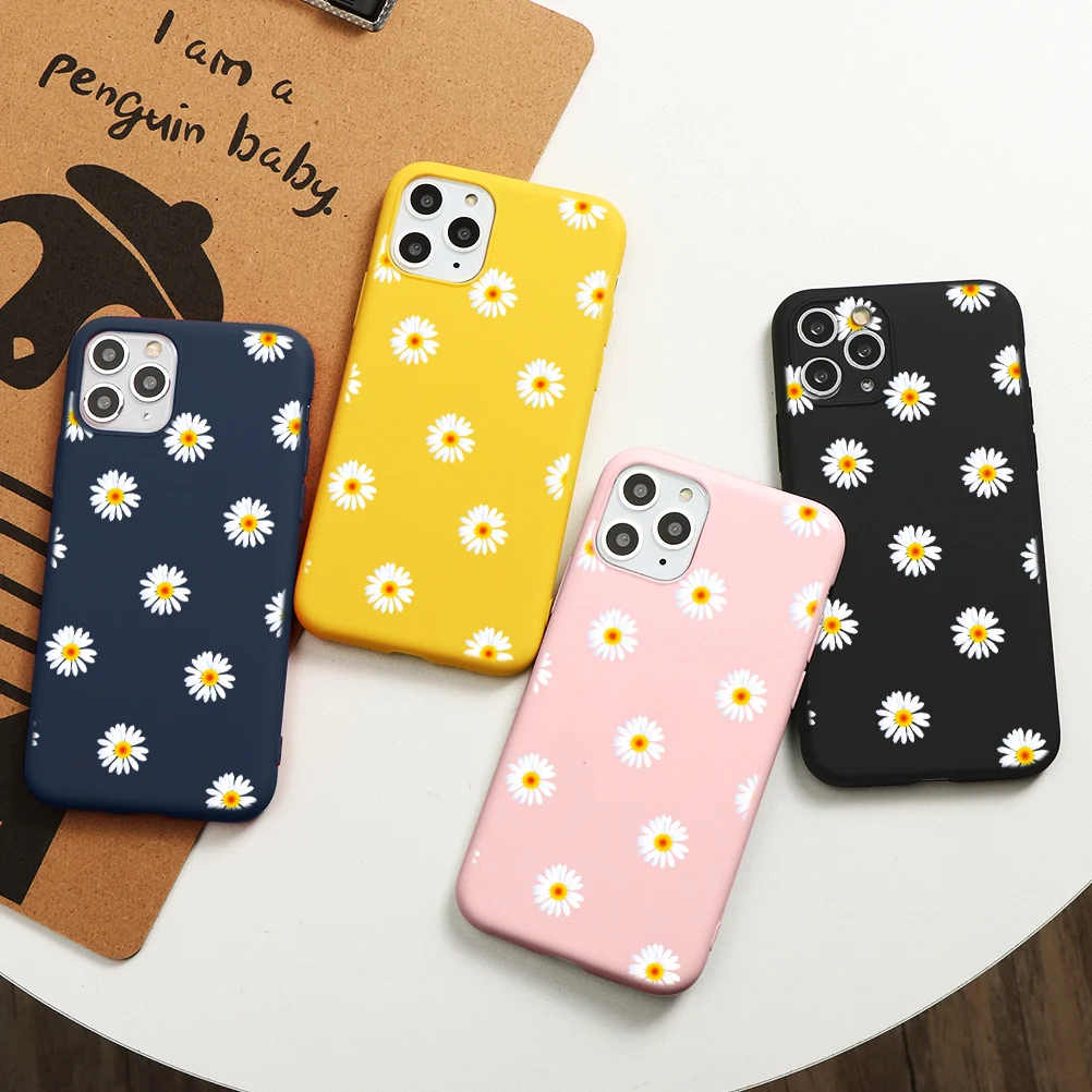 

Fashion Art Floral Daisy Flower Phone Cases For iPhone 12 11 Pro X XS XR Max Mini SE 2020 7 8 6 6S Plus 5 5S SE Back Cover Funda