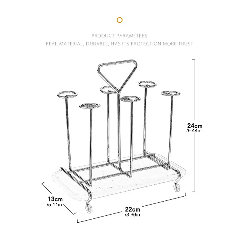 

Metal Glass Cup Water Storage Shelf Drying Cup Drainage Organizer Kitchen Stand Glass Holder Drain Rack for Home Kitchen