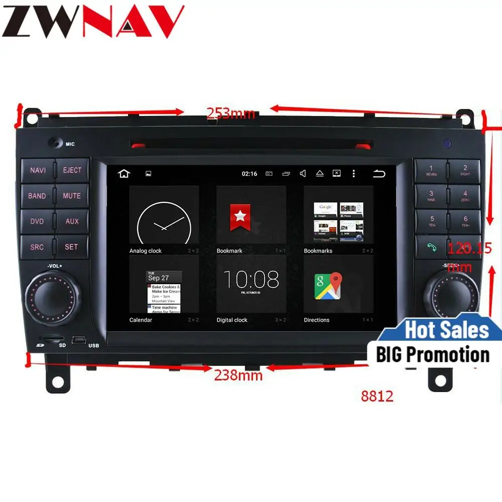 64G Android Радио DVD плеер GPS авто головное устройство для Mercedes Benz CLK W209 2006 2012 CLS W219 2004 2008