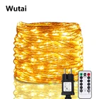 Светодиодная гирлянда, 5-120 м, уличные фонарики, Рождественский светодиодный уличный пульт дистанционного управления для патио, сада, дома, дерева, свадебного украшения