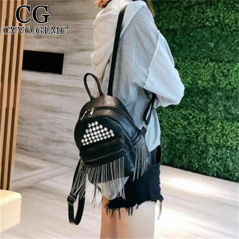 

Cvvo Glmc Fashion Bohemia Women Shoulder Bag PU Leather Travel Backpack High Quality School Bag for Girl