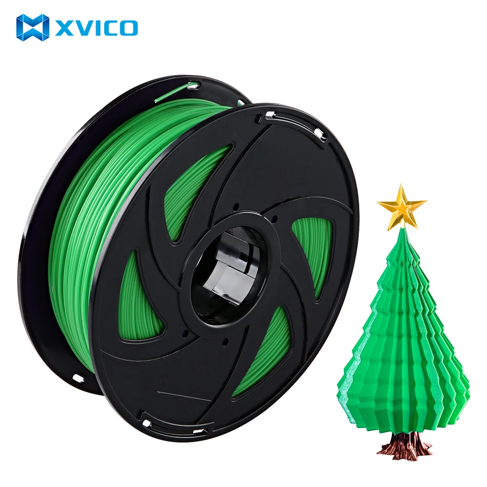 XVICO PLA нить для 3D-принтера 1,75 мм 1 кг/2,2 фунта катушка оранжевого, зеленого, белого и красного цветов для украшения Хэллоуина