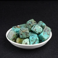 100g natural stone mineral crystal turquoise square quartz gravel healing diy material aquarium stone home decoration crafts