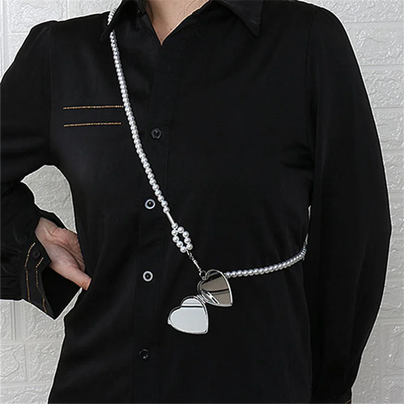 

Luxury ladies belt designer fashion love all-match pearl diagonal waist chain denim trousers jacket skirt belt x292