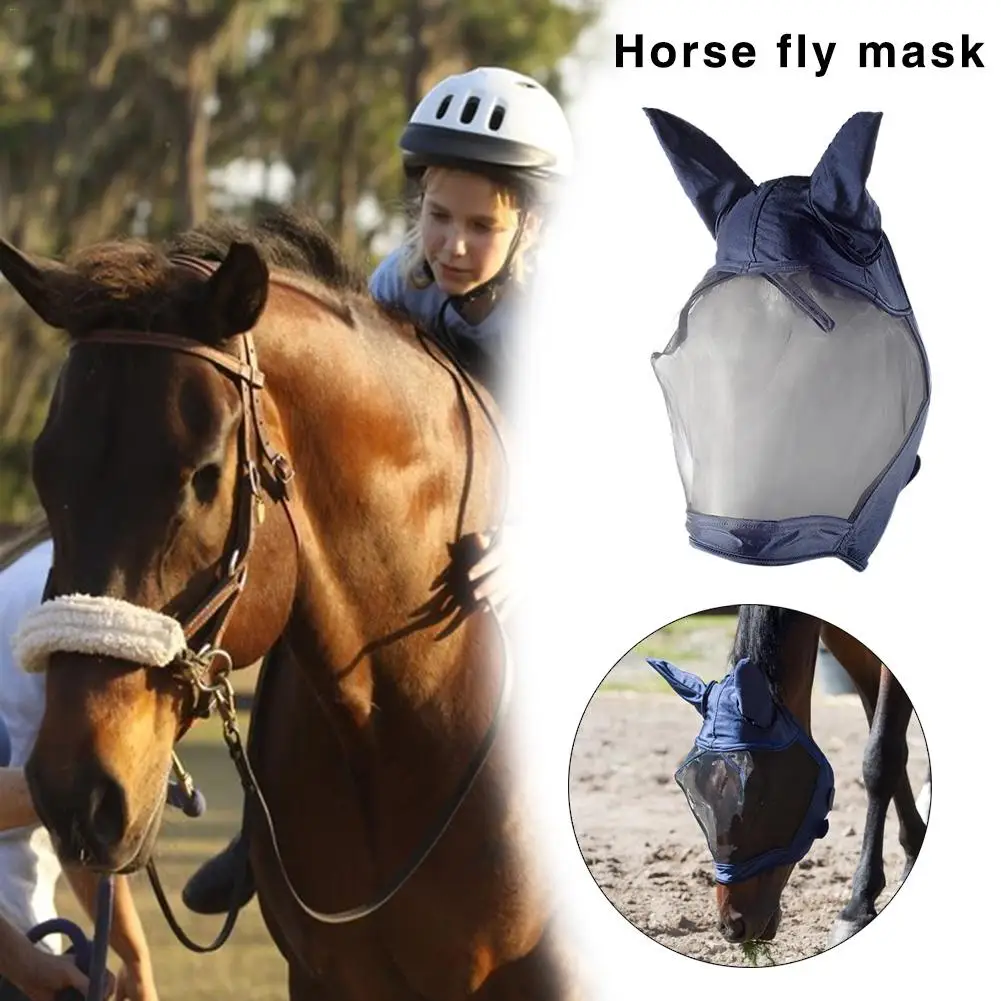 Маска для лица лошади товары домашних животных Лошадь Съемная Сетчатая с носовой
