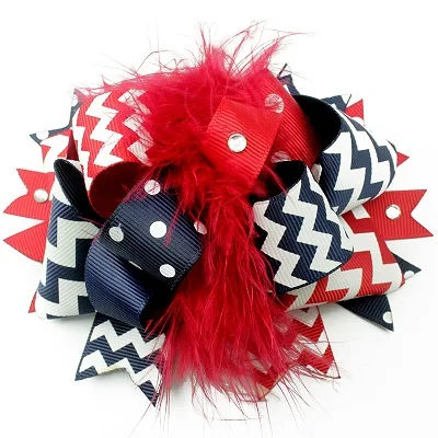 Adogirl, 10 шт., модные перьевые деко, Национальный флаг, бант для волос, подарок для девочек, женские чистые заколки ручной работы, бутик, аксессуары для волос - Цвет: style 10