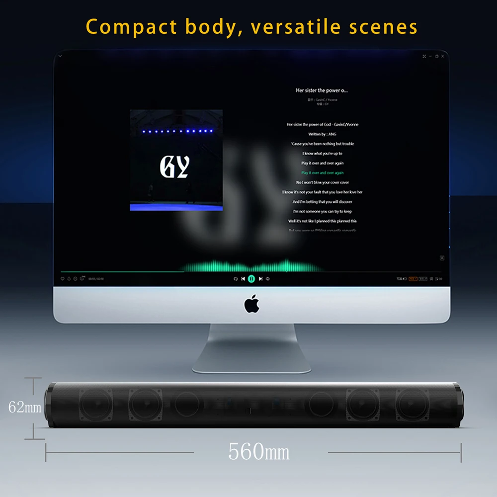 Беспроводной Bluetooth Саундбар KIITO Y10 мощная звуковая панель с дистанционным