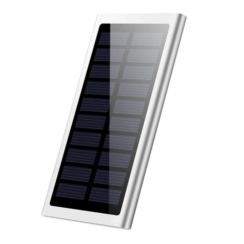 Xiaomi Solar power Bank 30000 мАч 2 USB Батарея банк Аксессуары для мобильных телефонов Карманный Портативный купить 2 получить скидку 10% дропшиппинг - Цвет: Silver 30000mAh