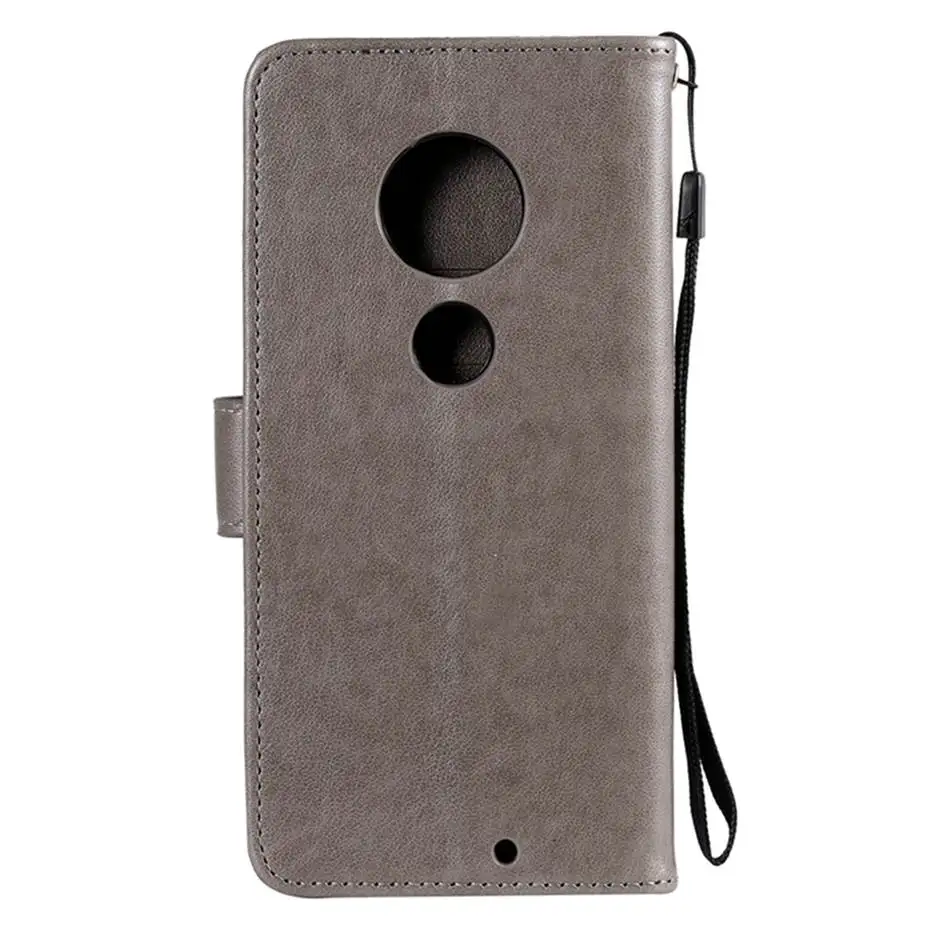 Флип-кейс из искусственной кожи для Motorola Moto G7 G6 Plus механизм 3D Cat& Flower Wallet Capa чехол для Moto E5 Plus чехол для телефона