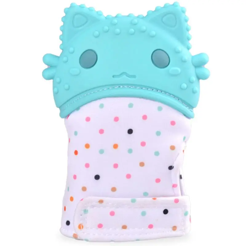 

Baby Chew Teething Mitten Cartoon Anti-Bite Silicone Molar Gloves Teether Dropshipping