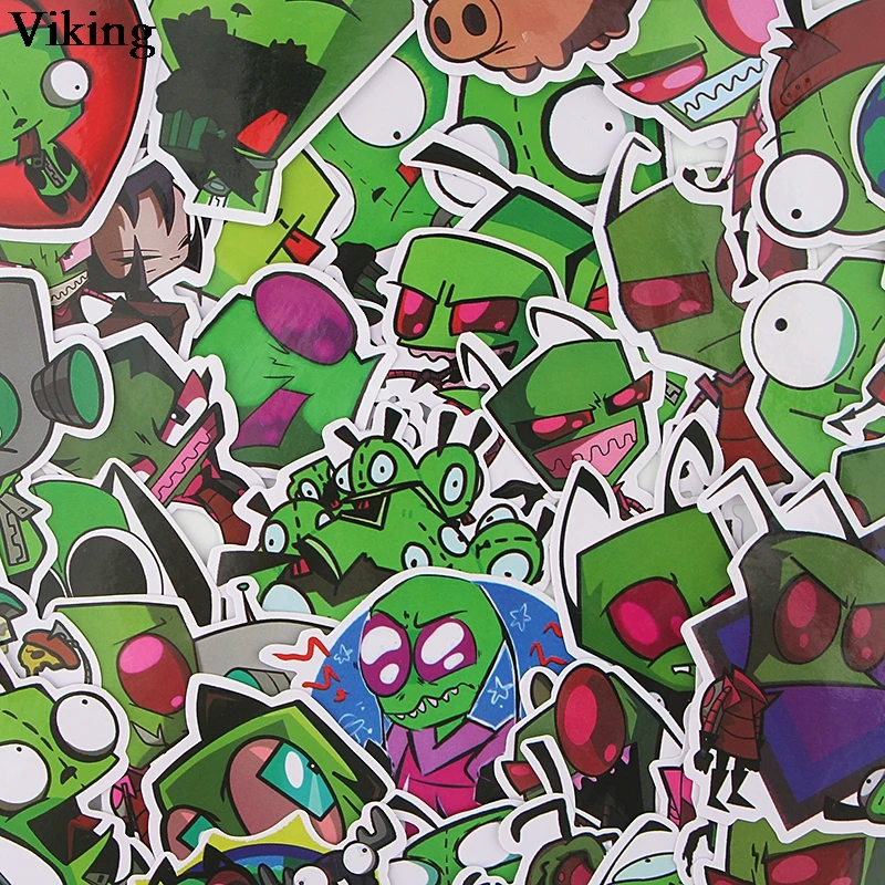 

38 Pcs/set Alien Funny Stickers Waterproof Stickers for Suitcase Luggage Laptop Car DIY Sticker PVC Stickers G0200