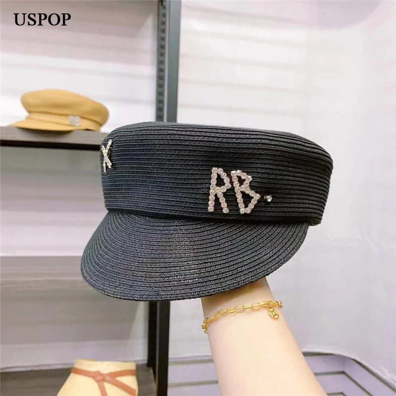 Новинка женская летняя воздухопроницаемая соломенная Кепка USPOP для газетчика