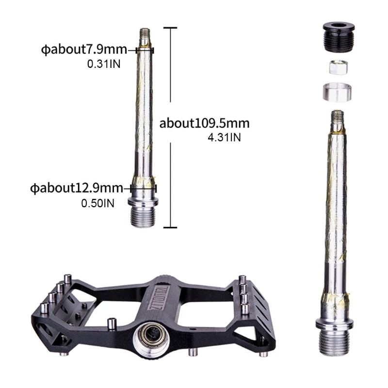 

2 Pcs Mountain Bike JT02 Pedals Alloy Bearing Non-slip Bicycle Pedal Strong G99D