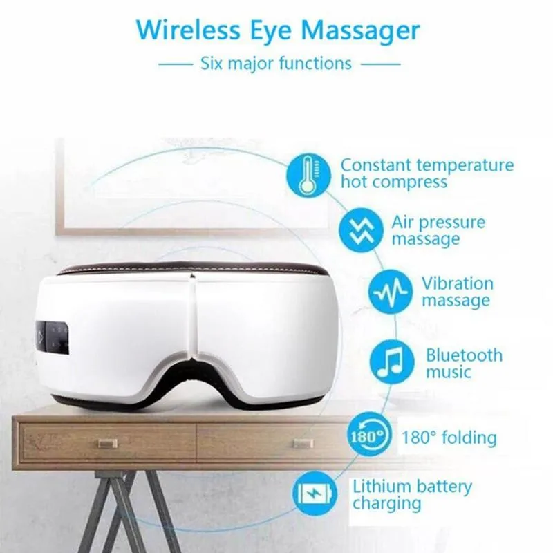 

Smart Electric Eye Massager Vibration Eye Massager Heated Air Massager Pressure Therapy Care Vibration Eye Eye Pressure B3O9