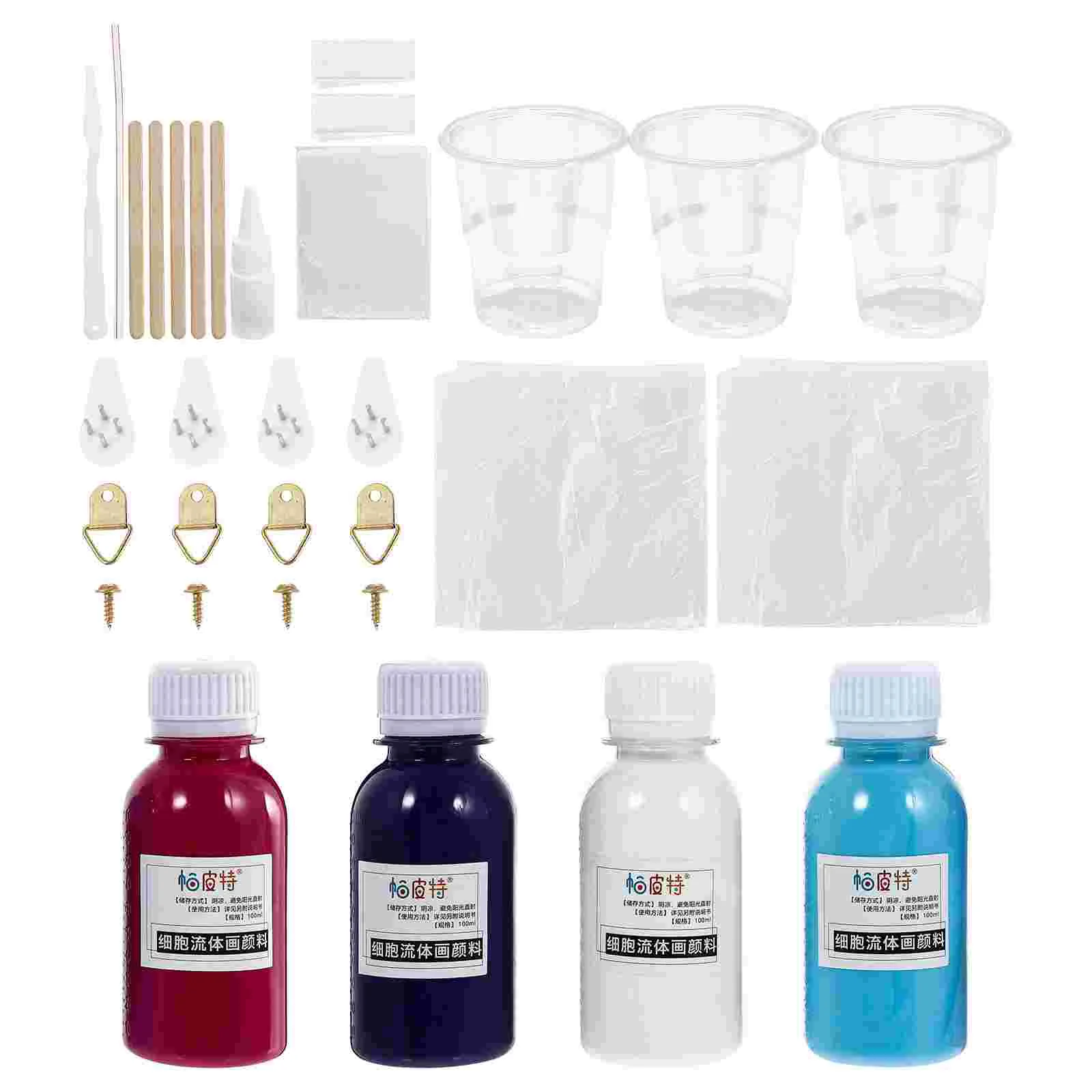 

1 Set Professional Fluid Acrylic Pouring Paint Art Supplies Drawing Tools