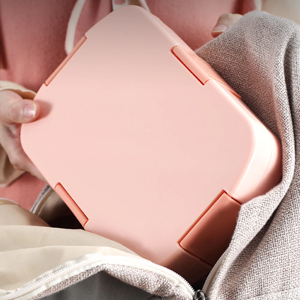 

Lunch Box Wheat Straw Dinnerware Food Storage Container Children Kid School Office Portable Bento Lunch Bag Leakproof Dishwasher