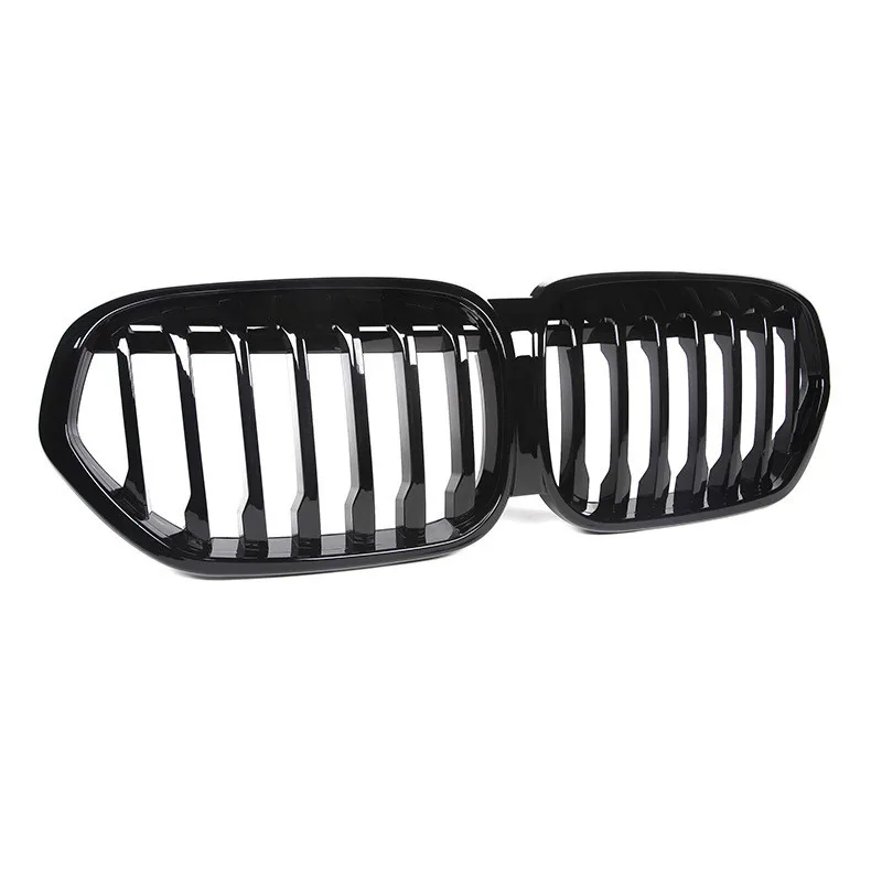 

Modified dual-line single-line bright black Racing Grills front grille, Fit For BMW X1 Series F48F49 2020-2021
