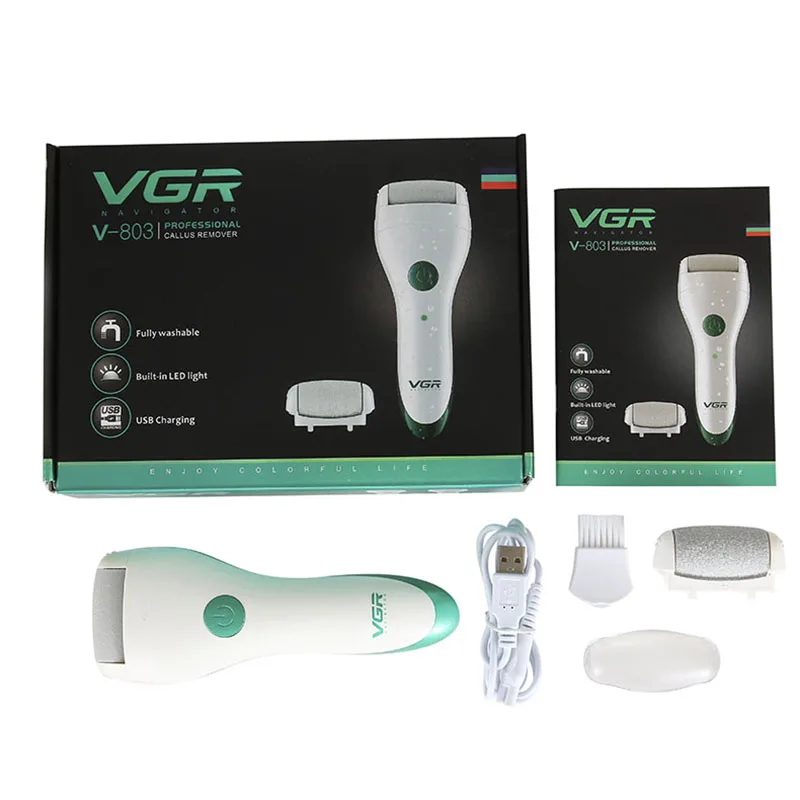 

VGr Foot Grinder Electric Peeling Grinder USB Charging Cocoon Knife Pedicure New V-803