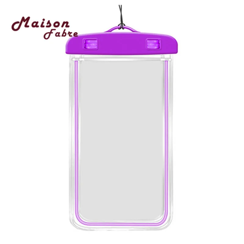 Underwater Shooting Luminous Fluorescent Touch Screen Intelligent Transparent Outdoor Diving Swim Phone Waterproof Pouch Bag | Багаж и