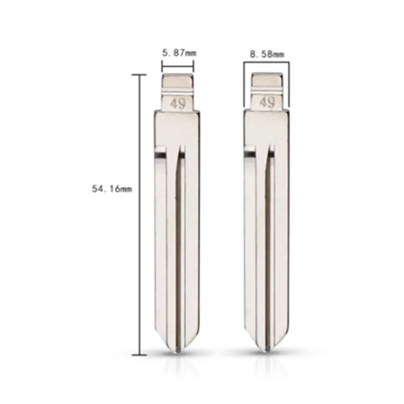 10 шт./лот NSN14 49 # KD складной ключ дистанционный пустое лезвие металлическое