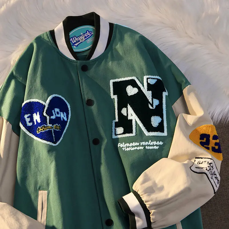 Женская бейсбольная куртка-бомбер куртка костюм для пары уличная одежда в стиле
