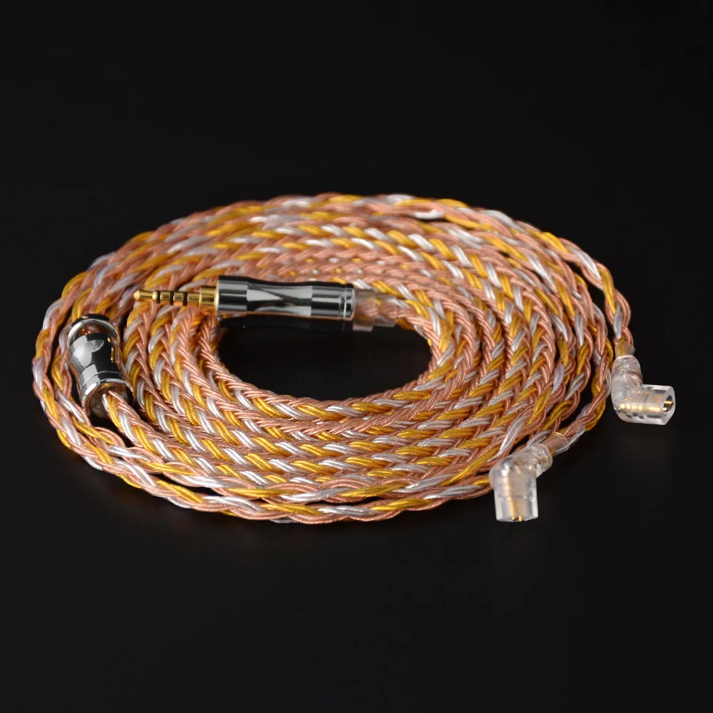 NICEHCK C16-2 16 Core Медь серебро смешанные кабель 3,5/2,5/4,4 мм разъем MMCX/2Pin/QDC/NX7 булавки для ZSX C12 TFZ V90 NICEHCK NX7 Pro/F3