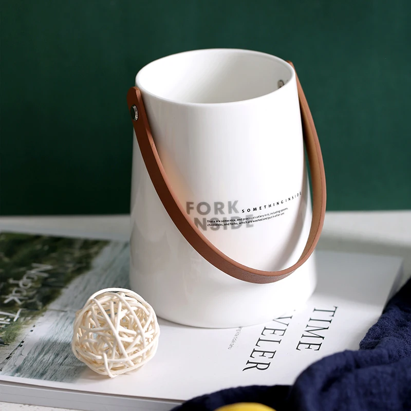 Кожаный Портативный Керамический держатель для палочек ложек ножей вилок посуды