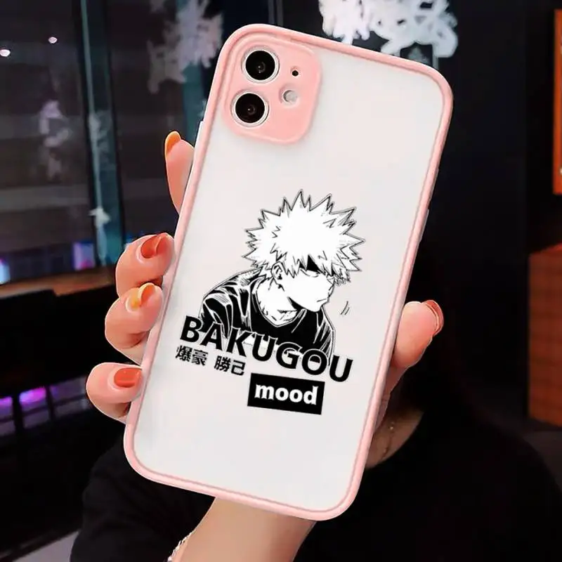 My hero academia deku bakugou Boku Phone Cases Matte For iPhone 12 Mini 11 Pro XR XS Max 7 8 Plus X Hard PC Back Cover