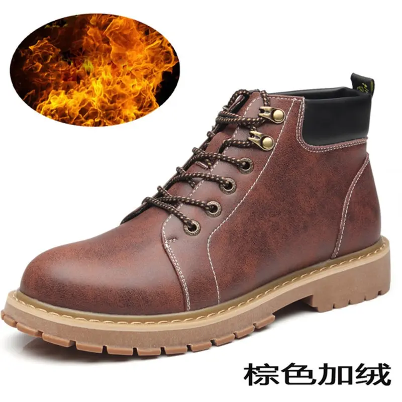 Новые кожаные мужские ботинки красивые демисезонные и Зимние ботильоны модные