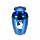 Милые кроличьи урны для кремации для человеческого пепла, я люблю тебя на Луну и обратно, урны на память, похоронные украшения для домашних животных, большая банка