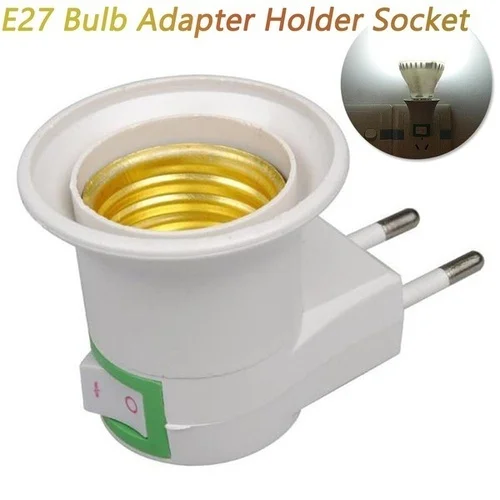 

With on/Off Switch Light Socket LED Wall Lamp Light Base Bulb Base Lamp Holder Socket Adapter Screw Converter