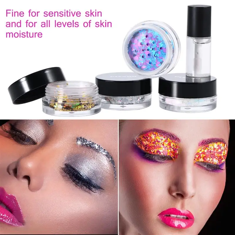 PIXNOR 4 цвета блестящая пудра крупные блестки косметика блестящие украшения для