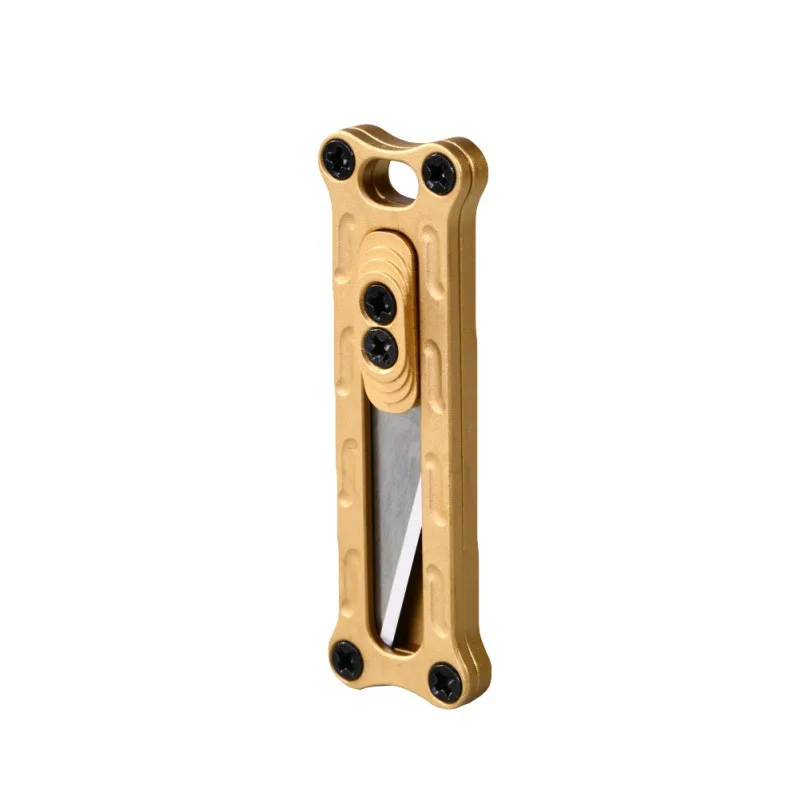 EDC Multipurpose Pocket Cutter Keychain Multifunctional Multi Tool Camping Outdoor Pare Peeler Portable Metal Cutlery Survival T