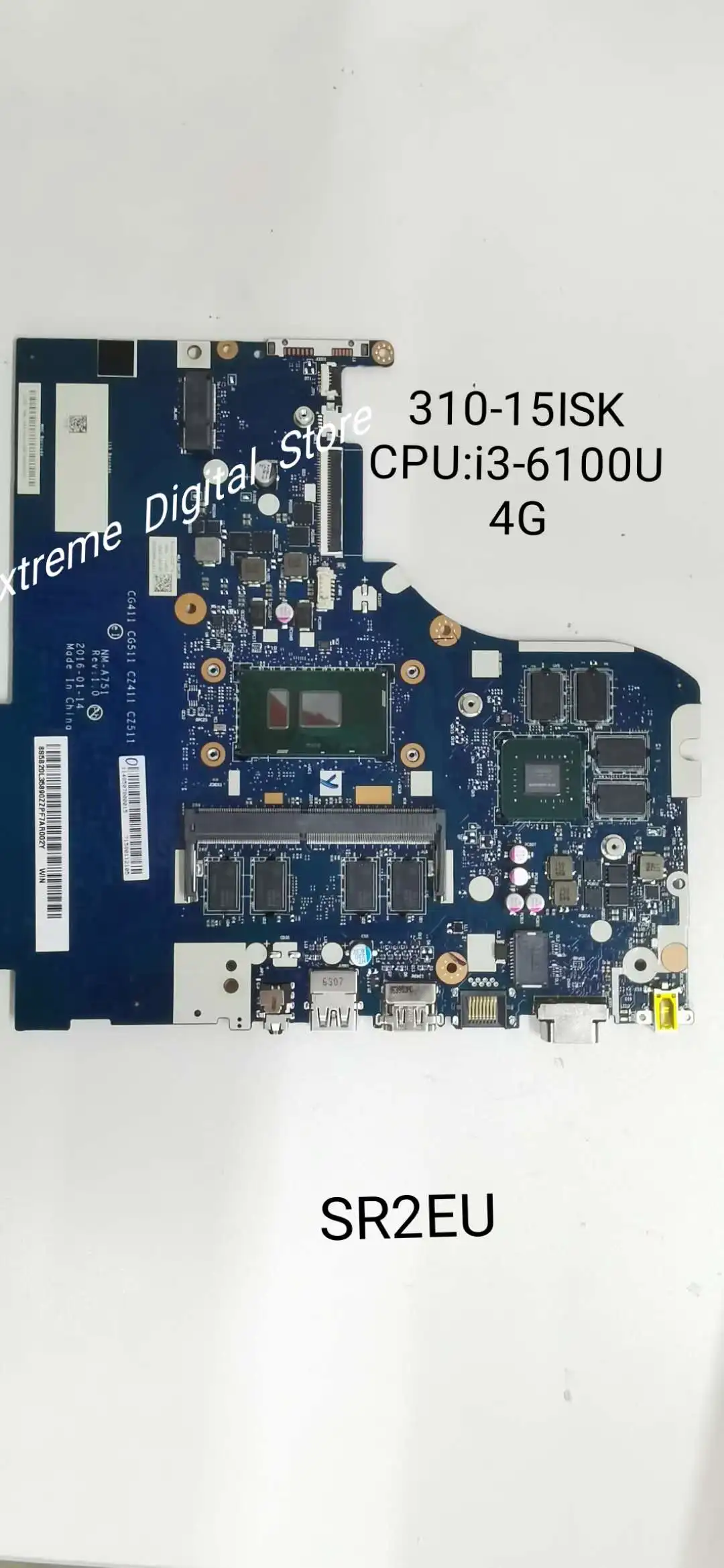 Для Lenovo Motherboard310-15ISK ноутбук Процессор: I3-6100U 4G оригинальный интегрированная