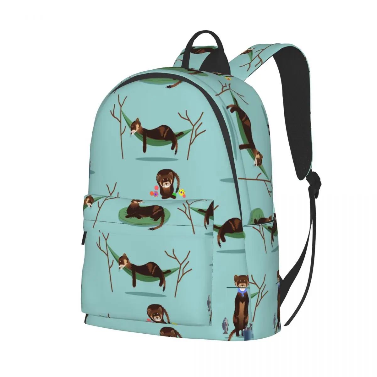 

2021 Повседневный Рюкзак, коричневая школьная сумка хорька для подростков, дорожная сумка-тоут, рюкзак