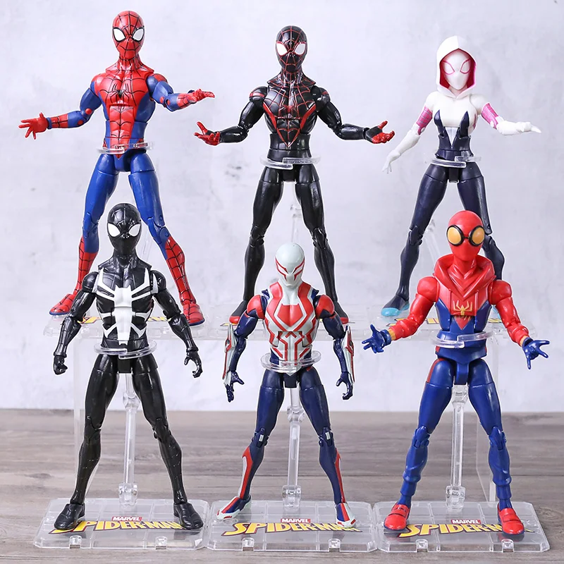 

Spiderman Peter Parker Miles Morales Gwen Stacy Spider Man 2099 PVC Action Figure Collectible Model Toy