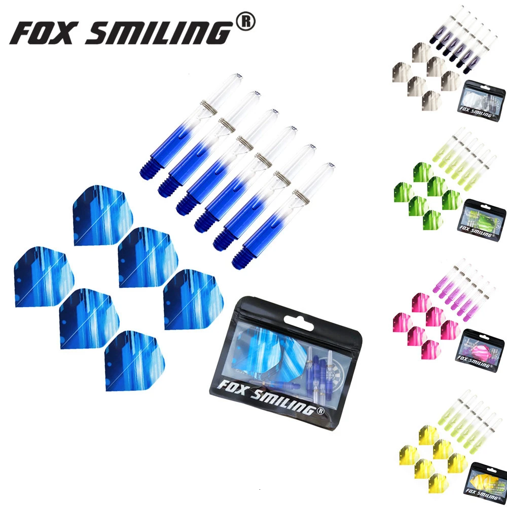 Fox Smiling 6 шт. 2BA 35 мм нейлон Дротика валы с 6 шт. Дротика s полеты красочные аксессуары для игры в Дартс