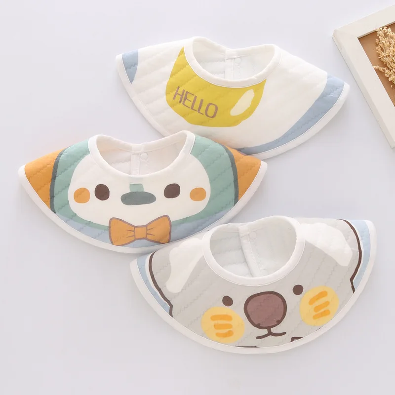 

3pcs Baby Bibs Set 360 Degree Round Soft Cotton Burp Cloth Bandana Collar Bib Designer Newborn Gifts Boys Girls Stuff Scarf