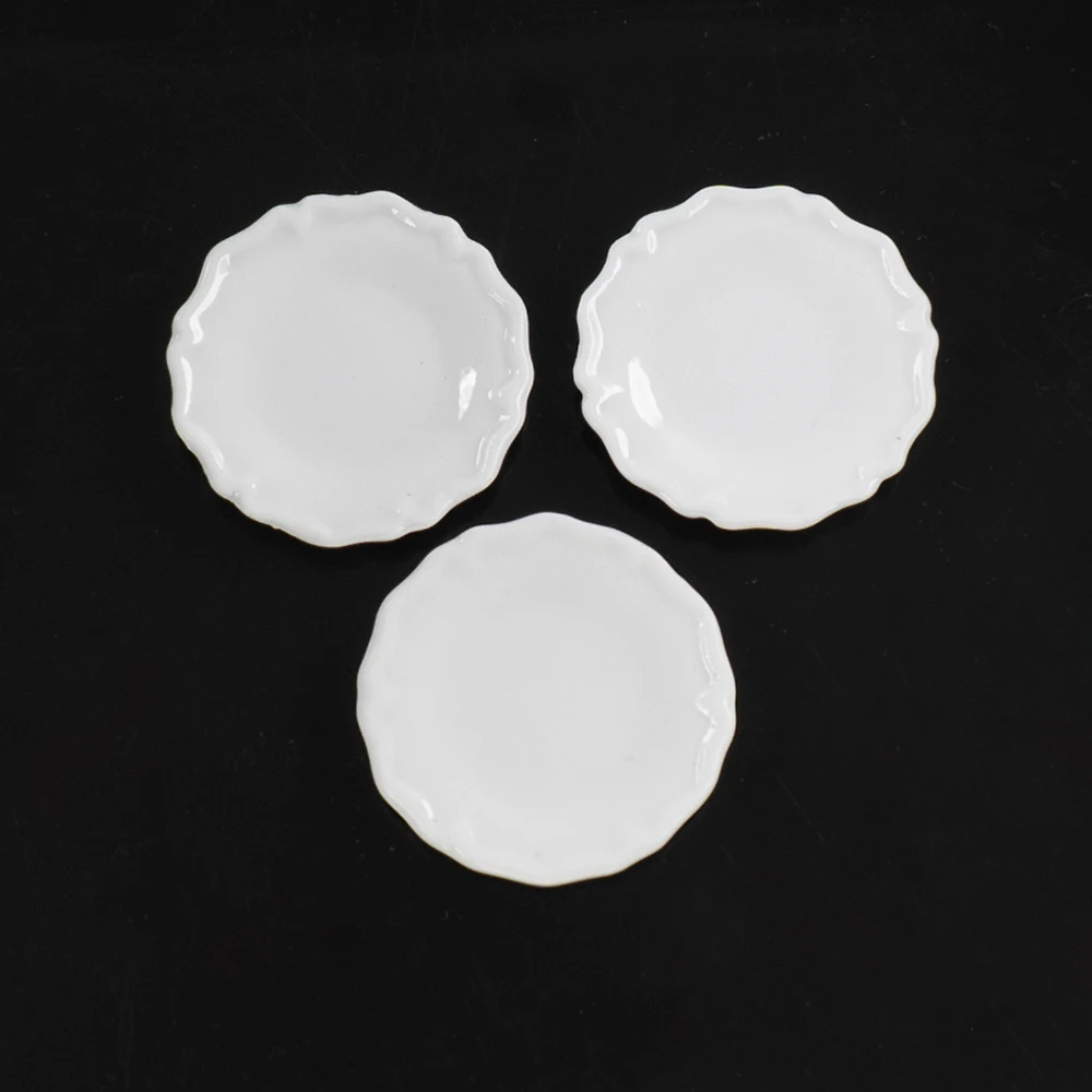 3 шт. 1/12 кукольный домик миниатюра аксессуары мини керамические пластины