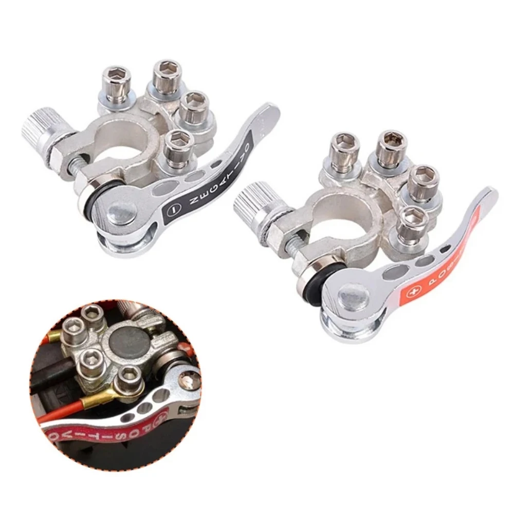1 Pair Toolless Quick Disconnect Battery Main Cable Post Terminal Shut-Off Connectors 12v 6v 24v Boat Race Car UTV Tractor Truck |