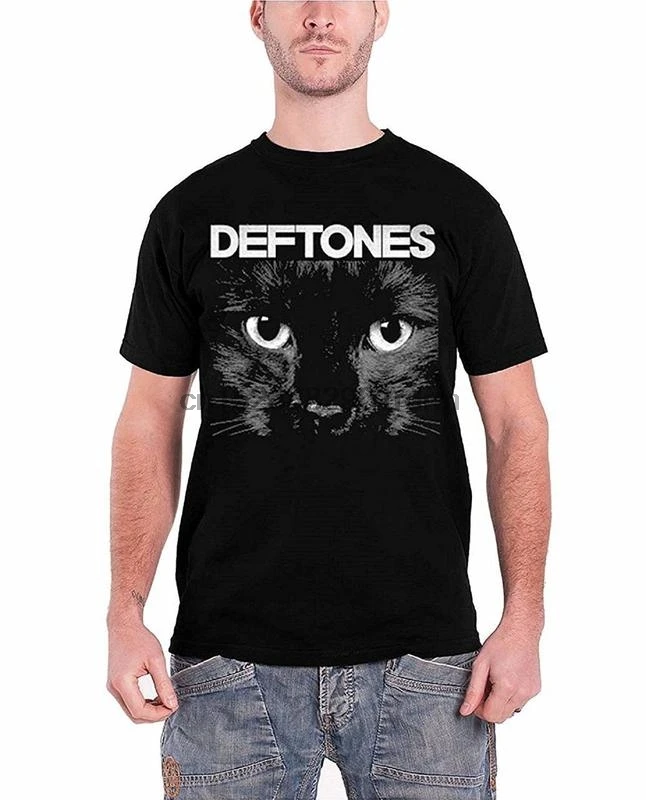 Clothing Deftones T Shirt Sphinx Cat Eyes Album Cover Band Logo Official Mens Black |